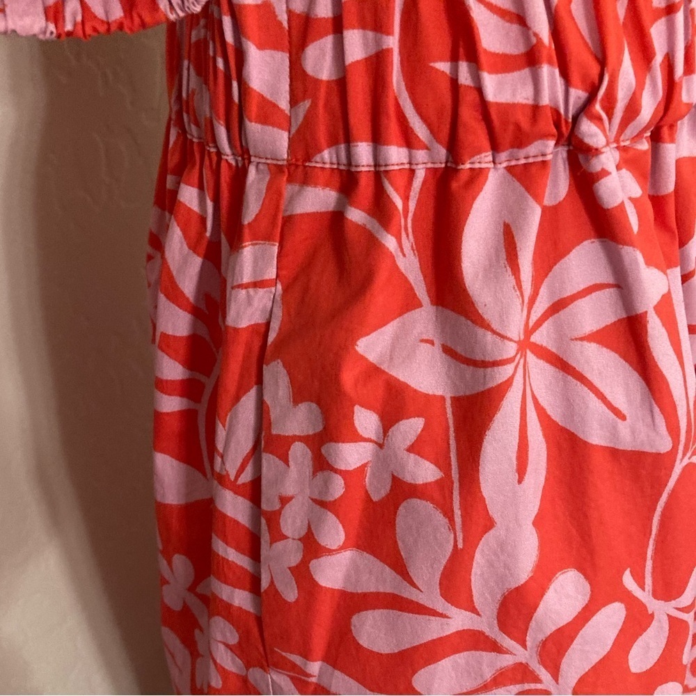Voyageur By Mersea Hedy Tropical Floral Vine Puff Sleeve Tiered Midi Dress Sz M - Picture 13 of 15